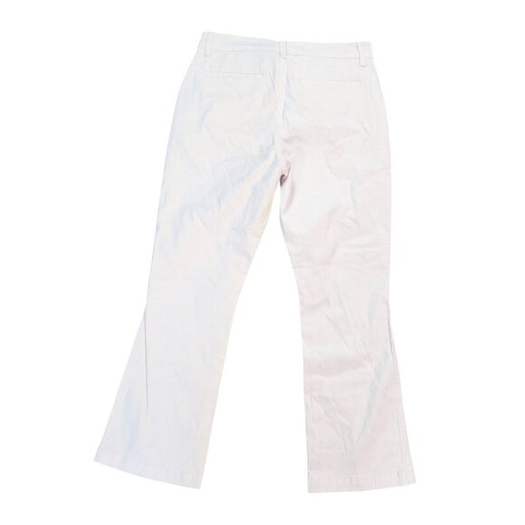 J Crew Sammie Cropped Kick Flare Jeans Chino Stretch Cream Ivory Women Sz 28 NWT - Picture 2 of 9